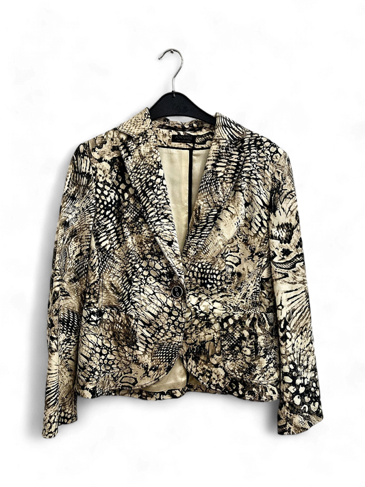 Apanage Snake Skin Printed Blazer