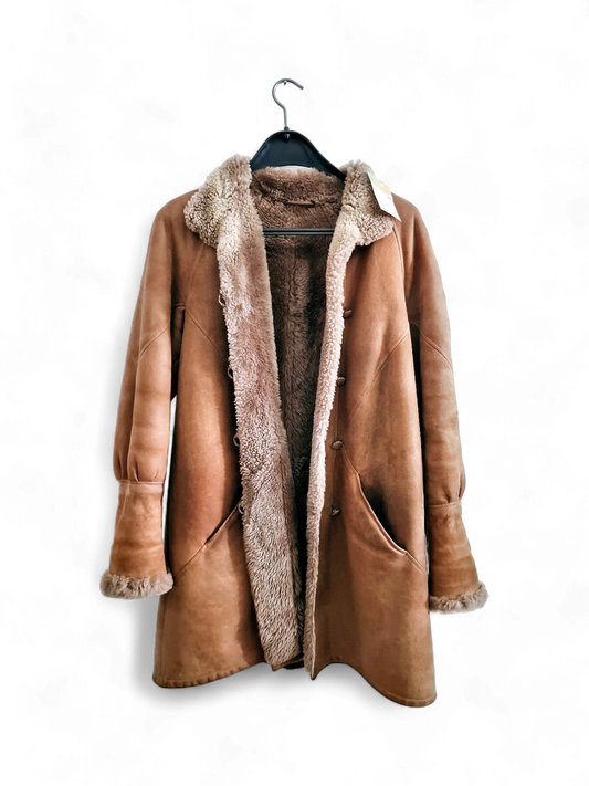 Modern Llama Brown Parka Coat