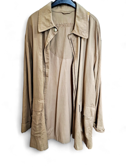 Modern Beige Trench Coat by Sportables (CHHK)