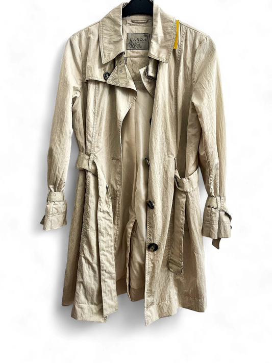 Modern Beige Long Sleeve Trench Coat by C&A